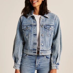 Abercrombie & Fitch 80s denim jacket medium wash size XS